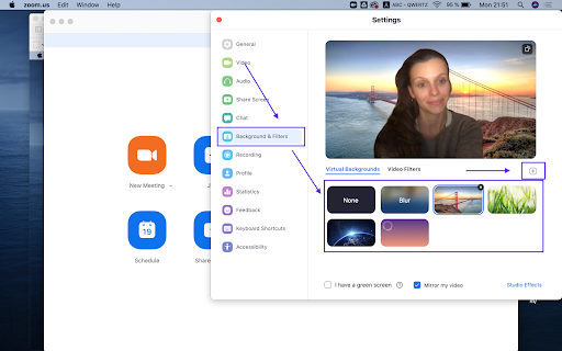 How to change your Zoom background