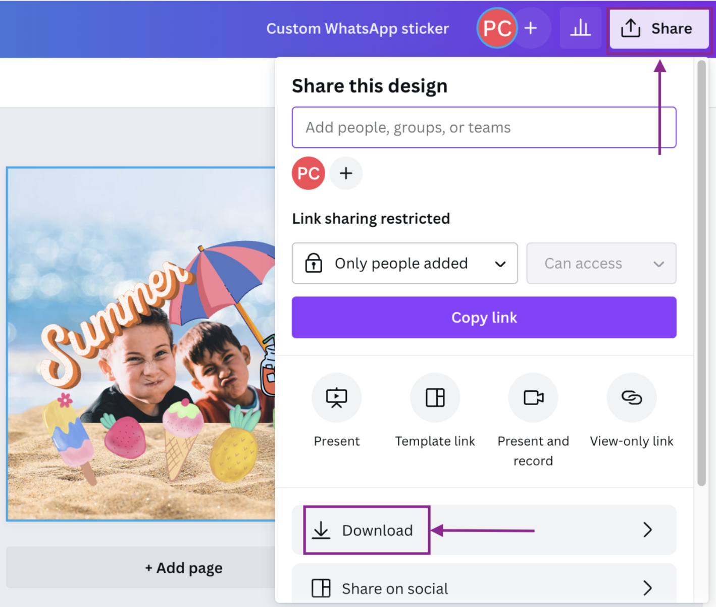 How to create WhatsApp Stickers in Canva