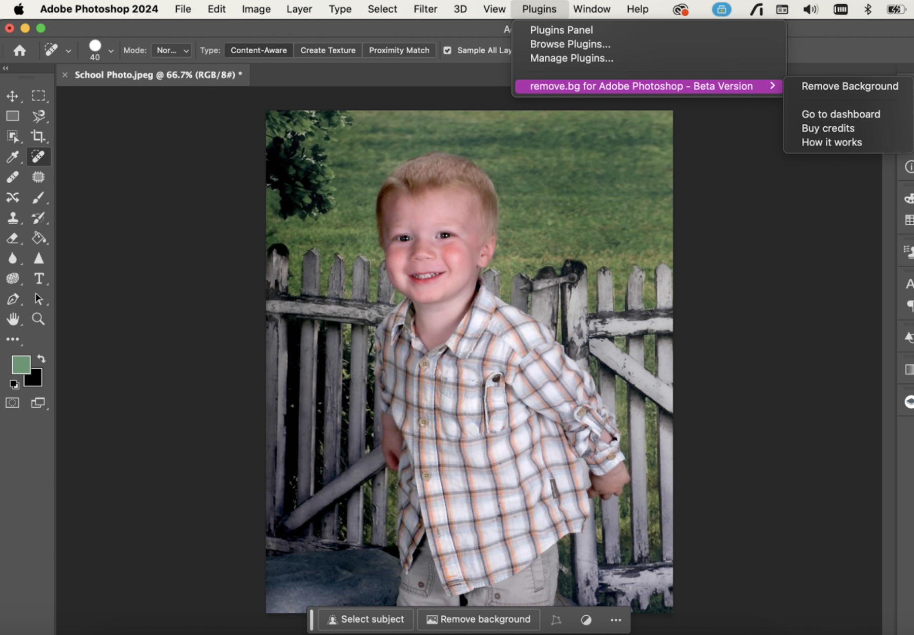 remove bg photoshop extension free download