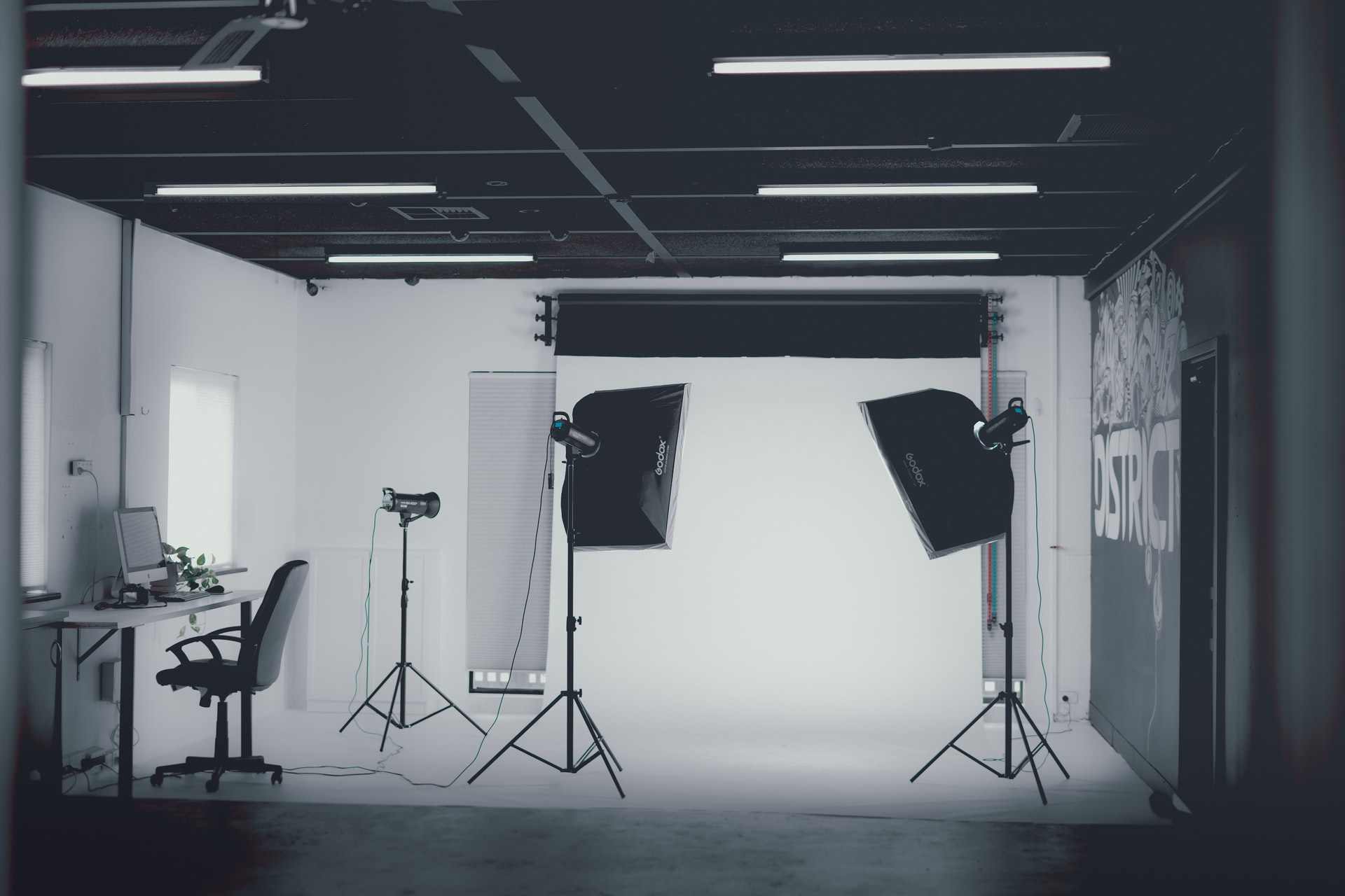 Empty photo studio