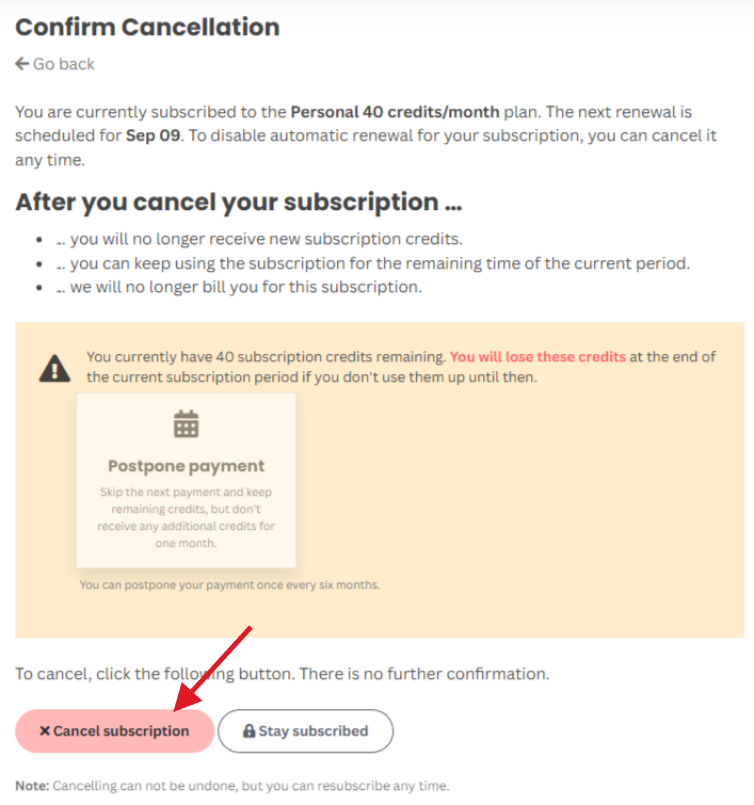 How can I cancel my subscription when it says I have multiple